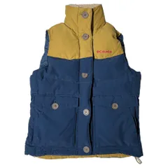 Columbia(コロンビア) BOA NECK DOWN VEST ボア ネック ダウンベスト M ネイビー×ブラウンのサムネイル