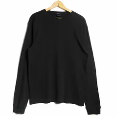 00's ギャップ GAP クルーネック ヘビーウェイト コットン Tシャツ 長袖 (L) 黒 ブラック 無地 ロンT 00年代 旧タグ オールド 2000年製　アメリカ古着 USED  ビンテージ ヴィンテージ