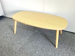 ニトリ　ラボールD　幅900　折りたたみローテーブル　楕円テーブル　ちゃぶ台　座卓　北欧　インテリア　木製テーブル　一人暮らし　センターテーブル