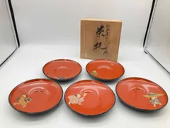 貴重　稲忠輪島塗り　朱塗り大皿　お盆 貴重 稲忠輪島塗り 朱塗り大皿 お盆
