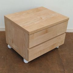 【中古】 プリンタ台 ベージュ 天然木調 プリンターカート