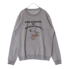 SAINT LAURENT PARIS (サンローランパリ) 21AW ×PEANUTS ピーナッツ スヌーピー プリント クルーネック 長袖 スウェット トレーナー グレー 664350 Y36HTのサムネイル