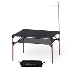 Lence キャンプ テーブル アルミ ロールテーブル ランタンハンガー付き Moon アウトドア ハイキング BBQ 折りたたみ式 コンパクト 超軽量