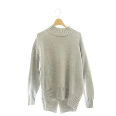 ロペピクニック ROPE Picnic 22AW バックスリットニットプルオーバー セーター 長袖 チュニック丈 モックネック 38 グレー /MI ■OS