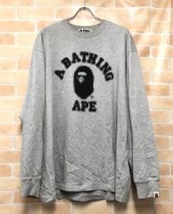 美品】A BATHING APE ジャカードニット セーター サイズM カーキ 