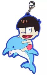 [중고] 키홀더·마스코트(캐릭터) 오소마츠(돌고래) 우미노케도 마츠씨 고무 마스코트 치캬와와!