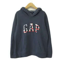 ギャップ GAP パーカー プルオーバー スウェット ロゴ M 青 ブルー