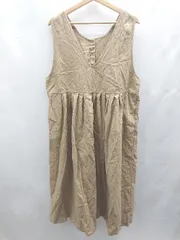 ◇ ⊂ SM2 サマンサ モスモス 半袖 ロング ワンピース サイズF ベージュ レディース E  【1503050004145】