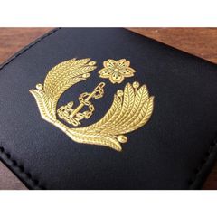 レザーコインケース(海上自衛隊海曹制帽前章) 海上自衛隊グッズ 自衛隊グッズ 革 小銭入れ 財布 コインホルダー
