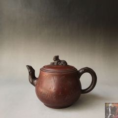 急須 中国宜興 朱泥 紫砂壺 大清乾隆年製印あり 煎茶道具 中国美術 
