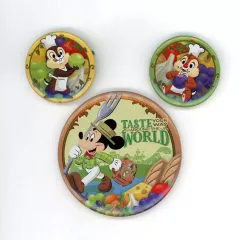 【中古】バッジ・ピンズ ミッキーマウス＆チップ＆デール カンバッジ3個セット 「東京ディズニーシー・フード＆ワイン・フェスティバル2025」 東京ディズニーシー限定