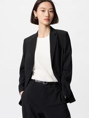 ［新品］［最安］ 感動ジャケットリラックスフィット 09 BLACK 新品 未使用 新作 美品  全サイズ UNIQLO ユニクロ MUJI 無印 無印良品 GU ジーユー ［送料無料］［匿名配送］