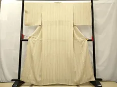 平和屋着物■上質な小紋　変わり縞　正絹　逸品　AAAS0604cg