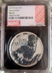 2018 Tuvalu 1oz Silver $1 Marvel Black Panther NGC MS70