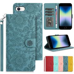 【在庫処分】高PUレザーiPhone 薄型 SE2 軽量 ケース ストラップ ケース カード収納 ケース スタンド機能 ケース ストラップ付 se iPhone iPhone SE 手帳型ケース花柄 SE 耐衝撃 SE 落下防止 iPhone 全面保護 アイ