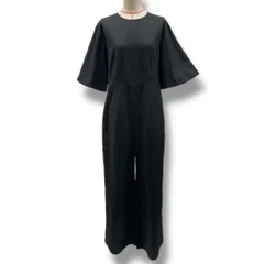 UNITED ARROWS ユナイテッドアローズ ハーフスリーブ オールインワン 半袖 つなぎ パンツ 後ろファスナー 無地 シンプル 1526-144-3811 黒 ブラック 38サイズ レディース 夏 ゴーゴー古着久喜倉庫店 No.1135