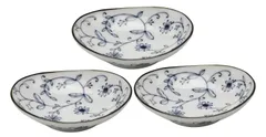 【数量限定】林金之助商店(Hayashikinnosuke) 美濃焼 楕円 3.5皿 3枚セット 線唐草 139155