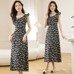 レディース ワンピース ドレス シフォンワンピース 夏ワンピース 半袖　リゾートワンピース 海外 旅行 海 春夏 エレガント ファッション 花柄 デート パーティー 演奏会 通勤 日常服skwydy01