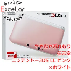 [bn:12] ニンテンドー3DS LL ピンクXホワイト　SPR-S-RAAA　本体のみ　スライドパッドなし・本体いたみ 元箱あり