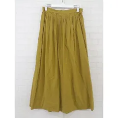 ◇ PROFILE プロフィール ロング ギャザー スカート サイズ 36 マスタード レディース  【中古】 【1204090000707】