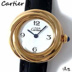 【国際保証書】カルティエ マスト トリニティ ４アラビア 極美品 ヴィンテージ レディース Cartier 時計 腕時計 中古【送料無料】