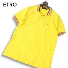 イタリア製★ ETRO エトロ 春夏 ロゴ刺繍★ 半袖 鹿の子 ポロシャツ Sz.XL メンズ