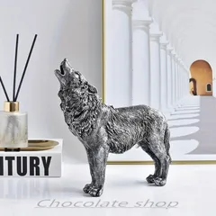 スワロフスキー　SWAROVSKI  灰色オオカミ　ウルフ　置物　オブジェ スワロフスキー SWAROVSKI 灰色オオカミ ウルフ 置物 オブジェ