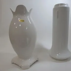 小原流花器　織部釉角形花瓶 花もあ / 花器