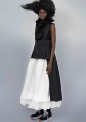 COMME des GARCONS COMME des GARCONS 23ss フロントカット プリーツジャンパースカート ジャンスカ 吊りスカート 2023ss AD2022 コムコム コムデギャルソン サンプル品