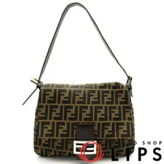 フェンディ ズッカ マンマバケット 26325 キャンバス レディース ショルダーバッグ ブラウン  美品 【中古】