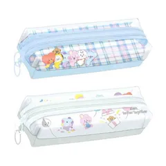 BT21公式グッズ クリア2ルームペンケース 筆箱  LINE FRIENDS