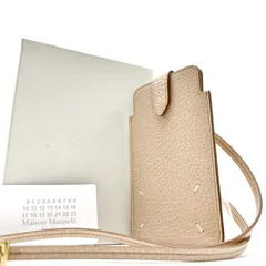 希少⭕️メゾンマルジェラ フォンポーチスマホショルダーカーキレザー