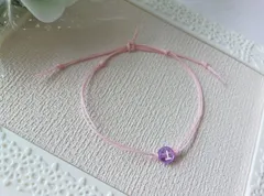 ２点４００円　イニシャルビーズとワックスコードブレスレット