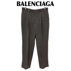 レア品　80's BALENCIAGA　スラックス　黒色　新品 BALENCIAGA(バレンシアガ) ワイドスラックス 672359TLT14