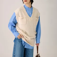 JOURNAL STANDARD L’essage (ジャーナルスタンダードレサージュ) ブークレーキンボタンベスト 22080370411030 ニット レディース ベージュ FREE