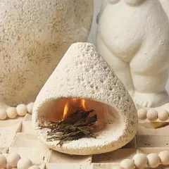 中国古玩白泥三足香炉タサチ東さ7-0330☆2F