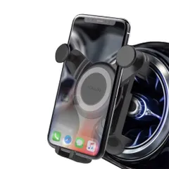 【迅速発送】車載ホルダー クリップ式 スマホホルダー 360度回転 固定 エアコン吹き出し口用 スマホスタンド 携帯 スマートフォン 落下防止 片手脱着 取り付け簡単該当 ベンツ n-box専用スマホホルダー、フォードマスタング、フォルクスワーゲンティグアン、