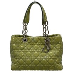 DIOR/ChristianDior(ディオール/クリスチャンディオール) トートバッグ カナージュステッチ ライトブルー レザー