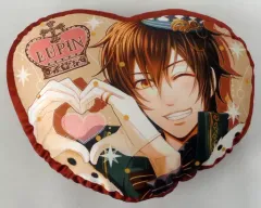 【中古】クッション・抱き枕・本体(キャラクター) [単品] アルセーヌ・ルパン 描き下ろしハート型クッション 「PS Vitaソフト Code：Realize ～祝福の未来～ エビテンDXパック」 同梱特典