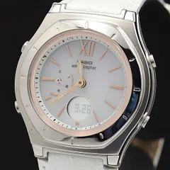  稼働 カシオ ウェーブセプター 電波ソーラー ホワイト文字盤 LWA-M160 レディース腕時計 KMR 2000000 NSK