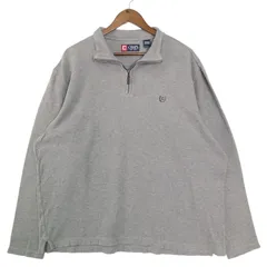 CHAPS チャップス ハーフジップ コットンニットセーター メンズUS-XL グレー hsc-0831