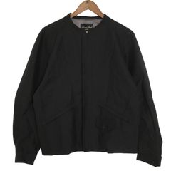 HAVERSACK ATTIRE(ハバーサック アタイア) リネン 混紡 スタンドカラー ジップアップ ブルゾン ジャケット サイズL 古着