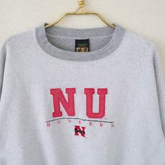 USA製 アメリカ製 スウェット トレーナー 刺繍 グレー XXLサイズ 古着【UR-0621】