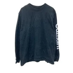 carhartt 長袖 プリントTシャツ M ブラック カーハート 袖プリント 古着卸 アメリカ仕入 a705-5280