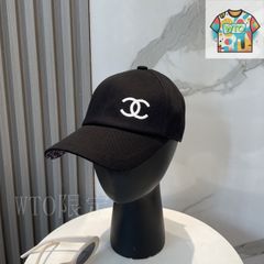 CHANEL ブラック ベースボールキャップ - メルカリ