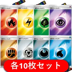 基本エネルギー　ソードシールド期　8種　各10枚セット　ミラー
