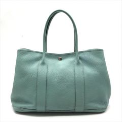 良品 HERMES エルメス ガーデンパーティ PM ネゴンダ トート バッグ カバン 鞄 ブルー系 h524
