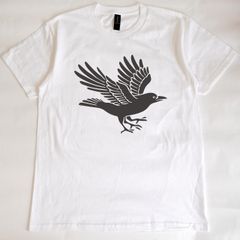 三本足の八咫烏 半袖 Tシャツ ホワイト 男女兼用【 ARTEMISIA 】GILDAN(ギルダン) 5.3オンス S/S Yatagarasu, the Three-Legged Crow TEE 232002 厄除け