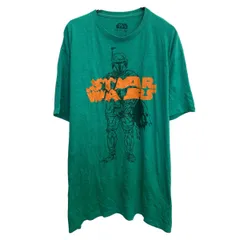 STARWARS 半袖 キャラクターTシャツ 2XL グリーン オレンジ スターウォーズ プルオーバー ビッグサイズ 古着卸 アメリカ仕入 a704-5953