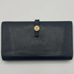 CHANEL シャネル ココボタン 2つ折り長財布 A20905 Wホック ブラック 質屋・リサイクルマート宇部店